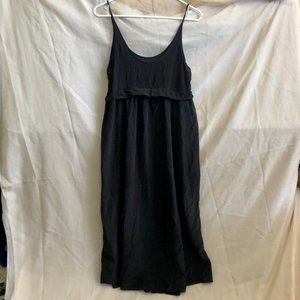 Aritzia Wilfred Free 100% Silk Black Midi Dress XS US2